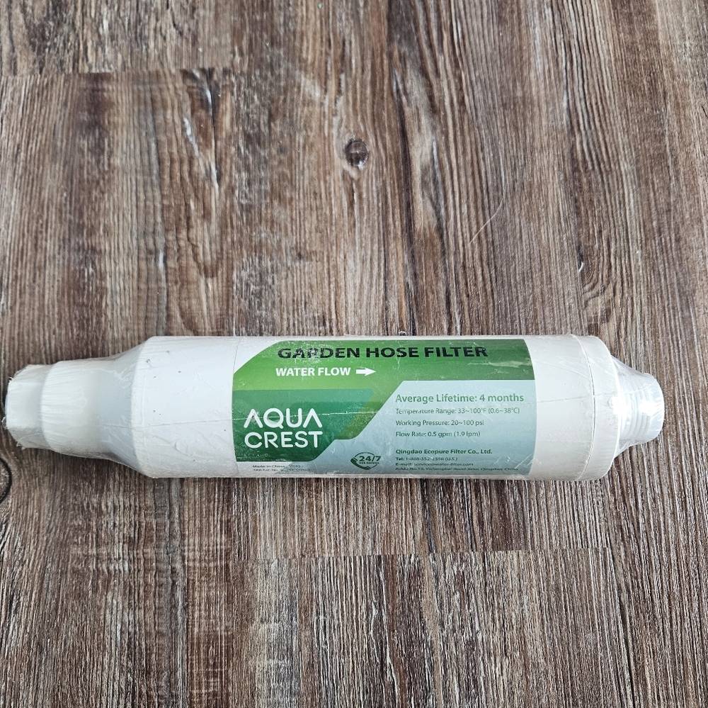 AQUA CREST Garden Hose Water Filter, Ideal for Gardening